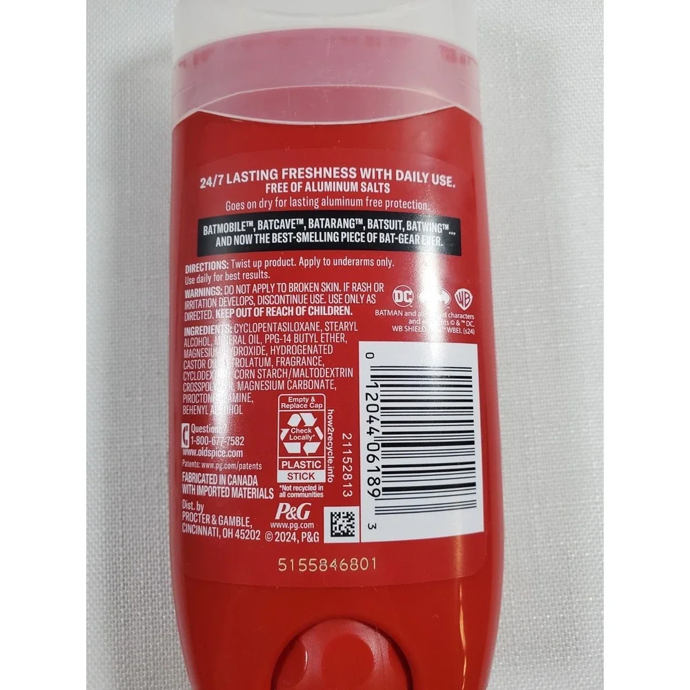 (2) Old Spice Batman Dark Knight Black Cherry & Nightfall Scent Deodorant 3 oz.
